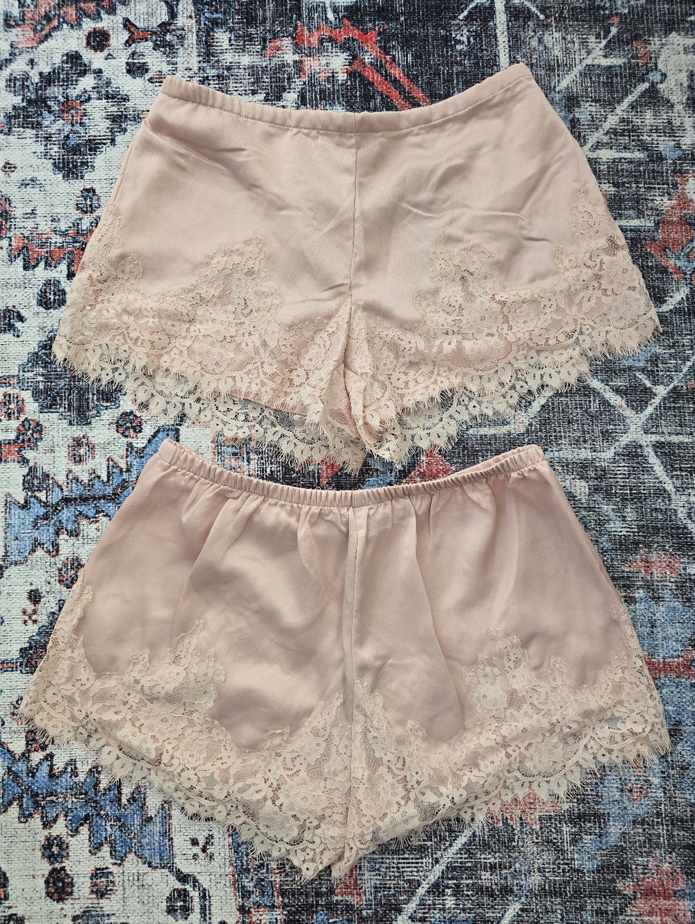 NWT Silky Lace Trimmed Shorts